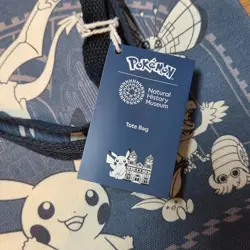 Pokemon X Natural History Museum (NHM) Navy Tote Bag (IN HAND) - Image 4