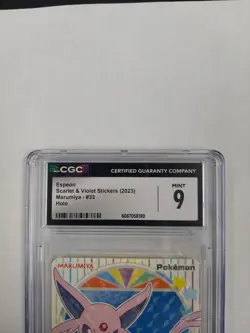 CGC 9 Espeon #33 Marumiya Pokemon Stickers 2023 Japanese - Image 3