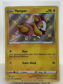 2021 Pokemon Shining Fates Yamper SV039/SV122 Shiny Holo Rare NM-MINT - Image 1