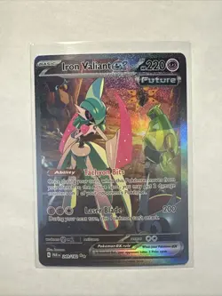 Pokemon Paradox Rift - IRON VALIANT EX - SPECIAL ILLUSTRATION RARE 249/182 - NM - Image 1