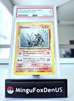 2001 Pokemon Neo Discovery #5/75 Houndour-Holo PSA 7 NM VINTAGE (See Photos) - Image 1