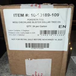 Pokemon ME02 Phantasmal Flames Checklane Blister Case 24ct Dollar Tree SEALED - Image 1