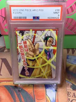 One Piece AR carddass Formation 03 Kizaru Holo PSA 9 - Image 1