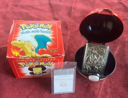 23K Gold Plated CHARIZARD Trading Card 1999 Burger King Pokemon Ball Opened - Image 2