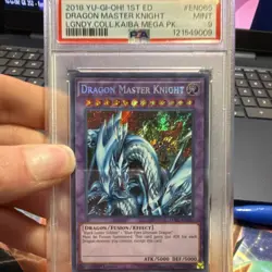 Yu-Gi-Oh! Graded Card Dragon Master Knight Secret Rare 1st Ed 2018 PSA 9 MINT - Image 1