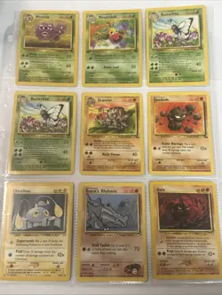 Pokemon TCG Base Set 9 card lot. Commons. Cards shown will be the ones you get - Image 1