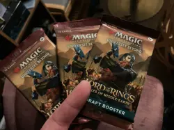 3 x MTG The Lord of the Rings Tales of Middle-Earth Draft Booster Pack New - Image 1