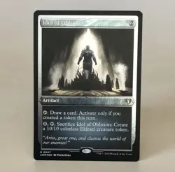 MTG Idol of Oblivion - Etched Foil - 607 - CMM Nm PLUS (1) Eldrazi Token - Foil - Image 1