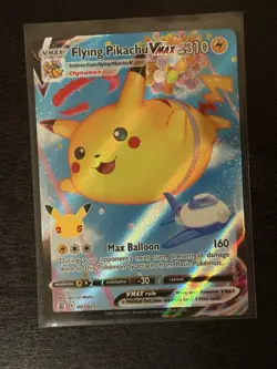Pokemon TCG Flying Pikachu VMAX 007/025 Celebrations Full Art Ultra VERY CLEAN - Image 1