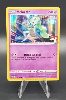 Meloetta 124/264 Line Holo Play Pokemon Prize Pack Series 2 Fusion Strike - Image 1