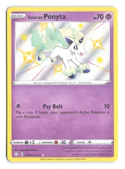 Galarian Ponyta SV047/SV122 Shining Fates Shiny Vault NM Shiny Holo Pokemon A - Image 1