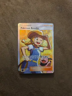 Pokemon Breeder 73/73 Shining Legends Ultra Rare Full Art Holo Near Mint - Image 1