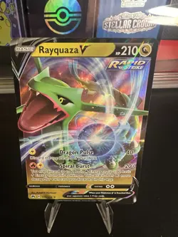 Pokemon Rayquaza V 110/203 SWSH07: Evolving Skies Ultra Rare Holo Basic HP210 - Image 1