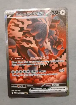 Pokemon Bloodmoon Ursaluna ex #168/131 English Prismatic Evolutions - Image 3