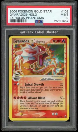 2006 Pokemon Gold Star EX Holon Phantoms Gyarados Holo #102 - PSA 9 - Image 1