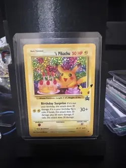 POKEMON TCG BIRTHDAY PIKACHU 24 BLACK STAR PROMO HOLO NM CELEBRATIONS - Image 1