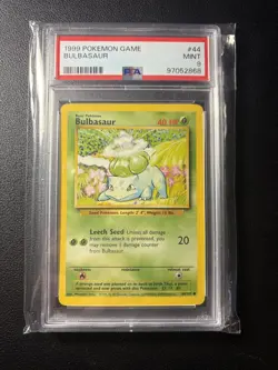 PSA 9 MINT 1999 POKEMON GAME BASE BULBASAUR #44/102 - Image 1