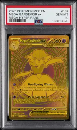 2025 POKEMON MEG EN-MEGA EVOLUTION MEGA HYPER RARE #187 MEGA GARDEVOIR EX PSA 10 - Image 1