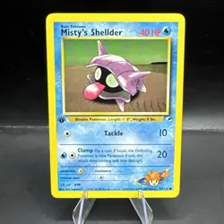 Pokemon TCG Gym Heroes 1st Edition Misty's Shellder Common 89/132 LP/NM - Image 1