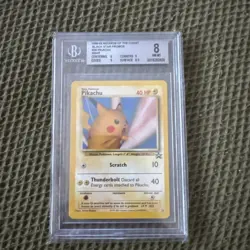 Pokemon World Collection 2000 Black Star Promo 26 Snap Pikachu BGS 8 - Image 1