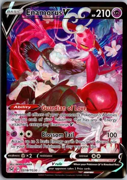 Enamorus V Ultra Rare SWSH11: Lost Origin Trainer Gallery TG18/TG30 NM Pokemon - Image 1
