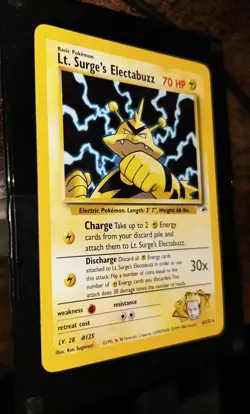 WOTC Pokemon Lt. Surge's Electabuzz Holo Gym Heroes Set 6/132 - Image 2