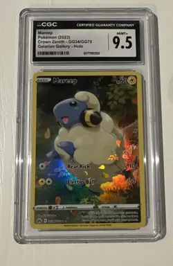 Mareep GG34/GG70 Crown Zenith Galarian Gallery Pokemon TCG - CGC 9.5 Mint+ - Image 1