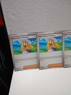 4x Lillie's Determination 119/132 x4 Mega Evolution Pokemon TCG Playset NM - Image 2