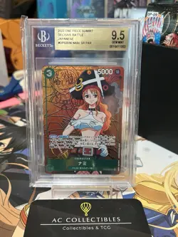 BGS Gem Mint 9.5 2022 One Piece Paramount War Japanese Nami OP02-036 SR Alt Art - Image 1