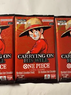 One Piece OP13 Booster Packs Carrying On His Will English New Sealed - Image 3