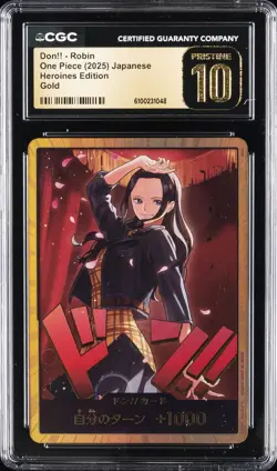 2025 ONE PIECE HEROINES ED JPN GOLD DON!! ROBIN CGC 10 PERFECT - Image 1