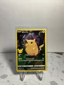 Pikachu 5/25 Pokemon Celebrations 25th Anniversary Set Full Art Card - Image 1
