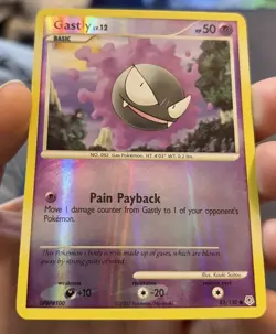 Pokemon Diamond and Pearl Reverse Holo Gastly #82/130 Common Card - Image 3