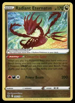 Pokemon Cards Radiant Eternatus 105/159 Crown Zenith Radiant Rare NM *2 - Image 1