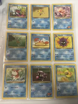 Pokemon TCG Base Set 9 card lot. Commons. Cards shown will be the ones you get - Image 1