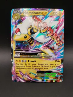Mega M Ampharos EX 28/98 Ancient Origins Ultra Rare Holo Pokemon Card MP - Image 1