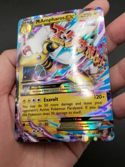 Mega M Ampharos EX 28/98 Ancient Origins Ultra Rare Holo Pokemon Card MP - Image 3