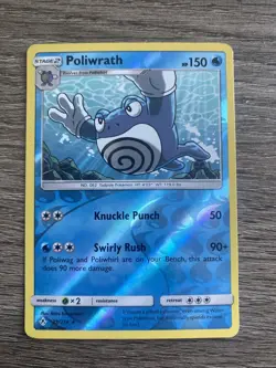 Pokemon Unbroken Bonds Poliwrath Reverse Holo Rare Card 39/214 LP - Image 1