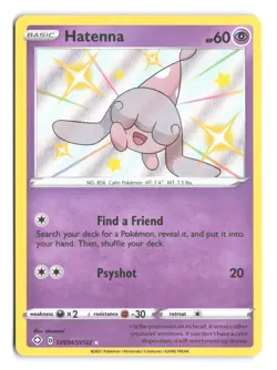 Hatenna SV054/SV122 Shining Fates Shiny Vault NM Shiny Holo Rare Pokemon Card - Image 1