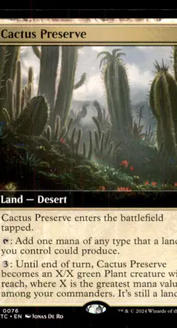 Cactus Preserve LP Light Play Thunder Junction Commander MTG [12443] - Image 1