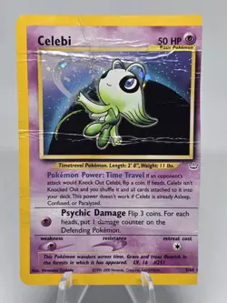 Pokemon TCG Celebi Neo Revelation 3/64 Holo Rare! Vintage WOTC 2001 HP - Image 1