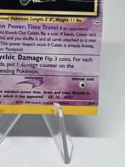 Pokemon TCG Celebi Neo Revelation 3/64 Holo Rare! Vintage WOTC 2001 HP - Image 5