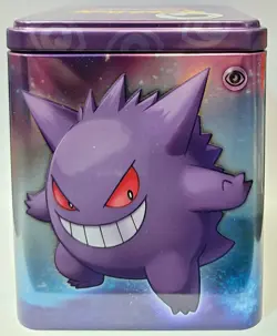 EMPTY Pokemon TCG: Gengar Purple Stacking Collectible Tin EMPTY - Image 1