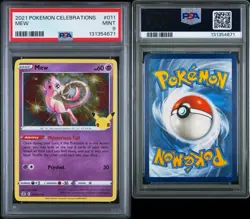 2021 Mew Holo Rare Pokemon TCG Celebrations 011/025 PSA 9 Mint - Image 2