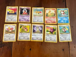 Vintage Pokemon Card Lot WOTC Base Set, Base 2, Jungle - Image 1