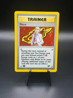 Gym Challenge 1st Edition Blaine Pokemon Card 17/132 NM Holo Rare - Image 1