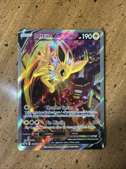 Jolteon v SWSH183 Holo Sword & Shield Promo Card Near Mint Condition - Image 1