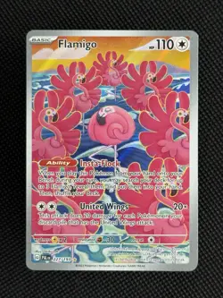 Pokemon TCG Sv02 Paldea Evolved Flamigo Holo Illustration Rare Card 227/193 - Image 1