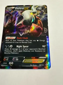 Darkrai EX 88/113 Legendary Treasures Holo Pokemon Card - Image 5