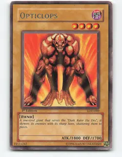 Opticlops #LOD-009 Rare 1st edition Yugioh Card - Image 1